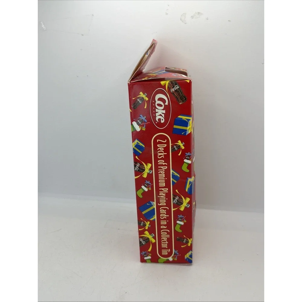 NEW COCA COLA SANTA CLAUS CHRISTMAS‎ PLAYING FACTORY SEALED CARDS 2 DECKS IN TIN